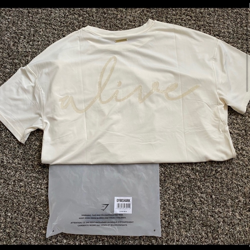 Gymshark WHITNEY OVERSIZED T-SHIRT - Unbleached